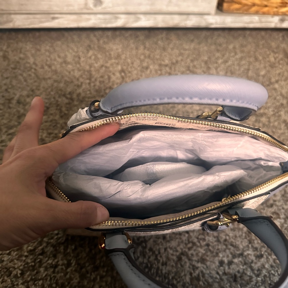 Michael Kors Gray and Blue Satchel - Picture 5 of 7